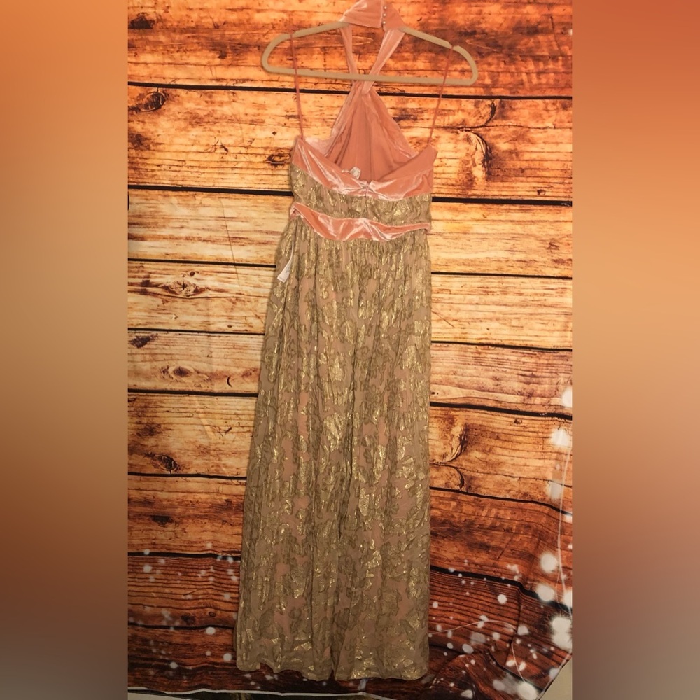 Jacquard Halter Gown - Picture 15 of 16